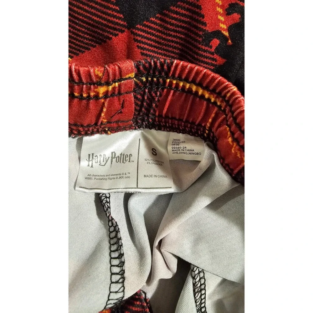HARRY POTTER GRYFFINDOR‎ Plaid Red Black Lounge Pants – Men's Size S